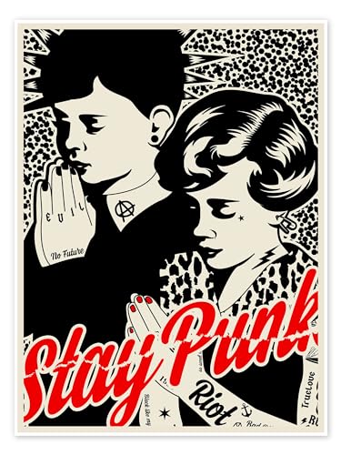 Stay Punk Poster von dolceQ 30 x 40 cm Pop Art Wanddeko von Posterlounge