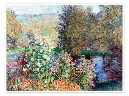 Stiller Winkel Poster von Claude Monet Wandbilder für jeden Raum 70 x 50 cm Grün Impressionismus Wanddeko von Posterlounge