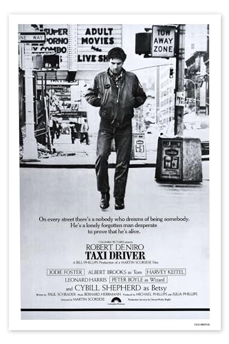 Taxi Driver Poster 60 x 90 cm Schwarz-Weiß Filme Wanddeko von Posterlounge
