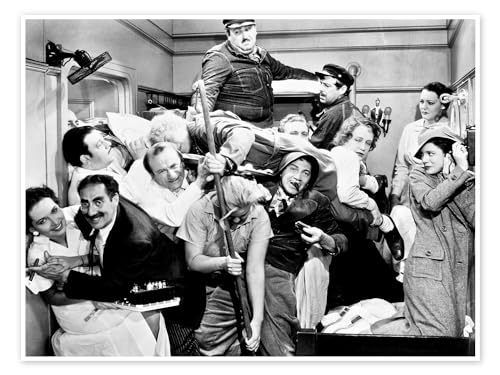 The Marx Brothers, 1935 Poster Wandbilder für jeden Raum 70 x 50 cm Schwarz-Weiß Stars & Prominente Wanddeko von Posterlounge