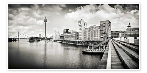 Typisch Düsseldorf | 01 (s/w) Poster von Frank Wächter 80 x 40 cm Schwarz-Weiß Wandbilder Wanddeko von Posterlounge