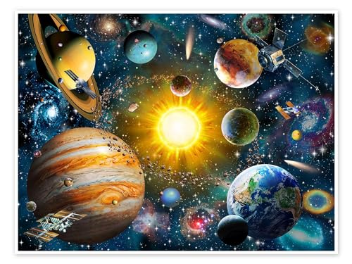 Unser Sonnensystem Poster von Adrian Chesterman 130 x 100 cm Geschenkideen Wanddeko von Posterlounge