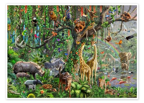 Urwaldbaum Poster von Adrian Chesterman Wandbilder für jeden Raum 80 x 60 cm Grün Botanik Wanddeko von Posterlounge