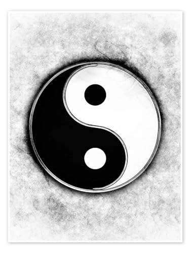 Yin und Yang Poster von Dirk Czarnota Wandbilder für jeden Raum 50 x 70 cm Schwarz-Weiß Spiritualität & Entspannung Wanddeko von Posterlounge