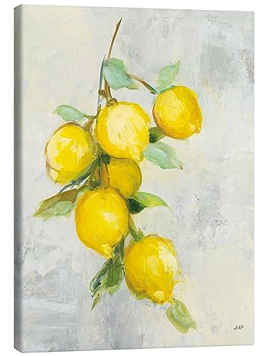 Zitronen Leinwandbild von Julia Purinton Wandbilder für jeden Raum 70 x 90 cm Figurative Kunst Wanddeko von Posterlounge