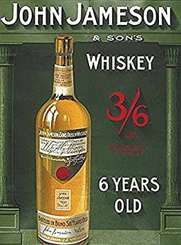 Original metals signs - John Jameson Whiskey 6 years old - 15x20cm von signs-unique