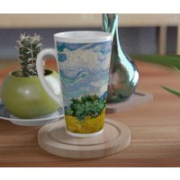 Van Gogh Art Latte Tasse, Weizenfeld 16 Oz Teetasse, Große Kaffeebecher, Trendiger Arbeitsplatz von PostersArtFinds