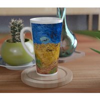 Van Gogh Gemälde Latte Tasse, Weizenfeld Mit Krähen Große Teetasse, Große Kaffeebecher, Trendiger Arbeitsplatz | 16Oz von PostersArtFinds
