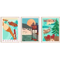 3 Muskoka Print Deal, Muskoka, The Kee, Ski Poster, Kunst, Druck, Drucke von PostersbyCaprizie