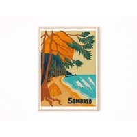 Sombrio Poster, Vancouver Island Druck, Surf Kunstdruck, British Columbia Wandkunst von PostersbyCaprizie