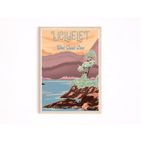 Ucluelet Poster, Kunstdruck, Tofino Druck, Westküste Ozean, Surfen, Poster von PostersbyCaprizie