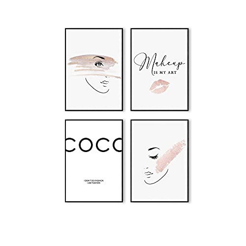 Postertech® Premium Poster Set | 4 Poster als stilvolle Wandbilder | 4X DIN A4 | Abstrakt Coco Spruch (Set #2) von Postertech
