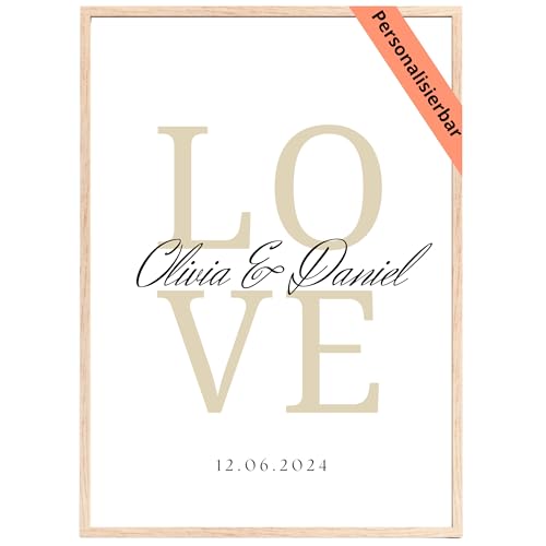 Posthetic Personalisierter Paar Poster Bilder Personalisierte Poster, Perfekt als Partner Geschenke Hochzeitsgeschenke für Brautpaar Jahrestag Geschenk für Ihn & Sie Geschenk Hochzeit (Love Schrift) Posthetic Personalisierter Paar Poster Bilder Personalisierte Poster, Perfekt als Partner Geschenke Hochzeitsgeschenke für Brautpaar Jahrestag Geschenk für Ihn & Sie Geschenk Hochzeit (Love Schrift) von Posthetic