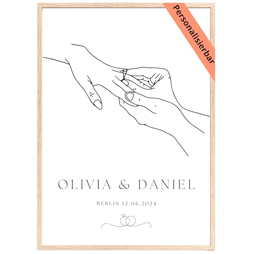 Posthetic Personalisierter Paar Poster Bilder Personalisierte Poster, Perfekt als Partner Geschenke Hochzeitsgeschenke für Brautpaar Jahrestag Geschenk für Ihn & Sie Geschenk Hochzeit (Ring Hände) Posthetic Personalisierter Paar Poster Bilder Personalisierte Poster, Perfekt als Partner Geschenke Hochzeitsgeschenke für Brautpaar Jahrestag Geschenk für Ihn & Sie Geschenk Hochzeit (Ring Hände) von Posthetic