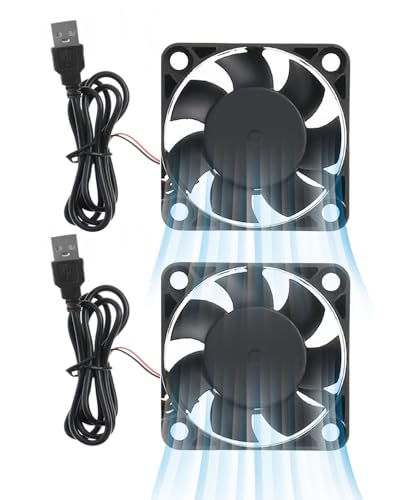 2 Pack 4010 USB Kühlventilator mit Drähten 40 x 40 x 10 mm DC 5 V,0.9 W Geringer Stromverbrauch 6500 U/min Bürstenloses Design mit Ölbad-Gleitlager Leiser Betrieb Geeignet für 3D-Drucker und Laptops 2 Pack 4010 USB Kühlventilator mit Drähten 40 x 40 x 10 mm DC 5 V,0.9 W Geringer Stromverbrauch 6500 U/min Bürstenloses Design mit Ölbad-Gleitlager Leiser Betrieb Geeignet für 3D-Drucker und Laptops von PosyLane