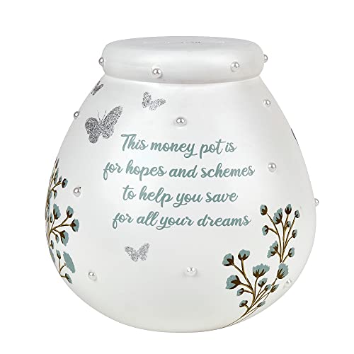 Pot of Dreams Handbemalte Spardose aus Keramik, Motiv: Blumenblüte, handbemalt, umweltfreundlich, recycelbar, perfektes dekoratives Geschenk für Geburtstage und Feiertage Pot of Dreams Handbemalte Spardose aus Keramik, Motiv: Blumenblüte, handbemalt, umweltfreundlich, recycelbar, perfektes dekoratives Geschenk für Geburtstage und Feiertage von Pot Of Dreams