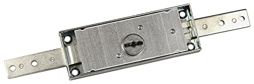 Potent Rollladen-Sicherheitsschloss, Doppelbartschloss, 1600 A potent, Chrome, 2 Schlüssel, 155 x 56 mm, 3169011, 2076555031 von Potent