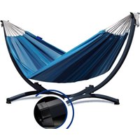 Hängematte Mit Gestell I Stabiler Rahmen 200Kg - 250cm Balkon 200x120cm Indoor Outdoor Garten Pool Terrasse Stahl von PotenzaDE