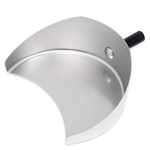 Potis Dönerschaufel, 26 cm, Edelstahl mit massivem Kunststoffgriff, Silber, Serving, Schaufel, Gastronomie-Schaufel von Potis