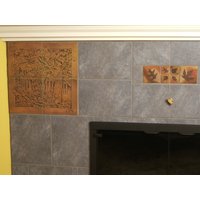 Fliese Waldszene 4-Teilig Flachrelief Fliese Waldszene 4-Teilig Flachrelief von PotsbydePerrot