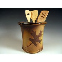 Küchen Utensilientopf Crock, Weinhalter/Vase Eichenblätter von PotsbydePerrot