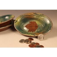 Tapas Schale, Steinzeug Münze Bonbon Servierschale, Klein Länglich Mit Blattabdruck Ringschale von PotsbydePerrot