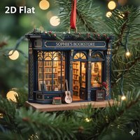 Personalisierte Buchhandlung Weihnachtsverzierung, Bücherregal Benutzerdefinierte Buchgeschäft 2D Wohnung Holzverzierung, Geschenk Für Buchliebhaber Personalisierte Buchhandlung Weihnachtsverzierung, Bücherregal Benutzerdefinierte Buchgeschäft 2D Wohnung Holzverzierung, Geschenk Für Buchliebhaber von PotsdamPlazash