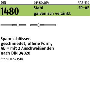 1 Spannschlösser DIN 1480 Stahl SP AE M20 verzinkt von Potsdamer Schrauben