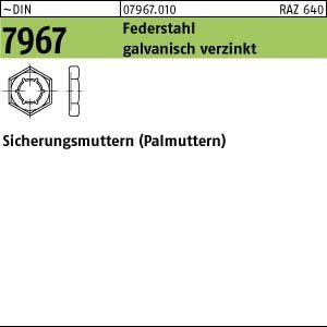 DIN 7967 Federstahl galvanisch verzinkt Sicherungsmuttern (Palmuttern) - Abmessung: M48 (1 Stück) von Potsdamer Schrauben