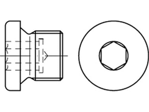DIN 908 Verschlussschraube Feingewinde VG M36x2 Stahl 5.8 blank Innensechskant m. Bund 10 Stk von Potsdamer Schrauben