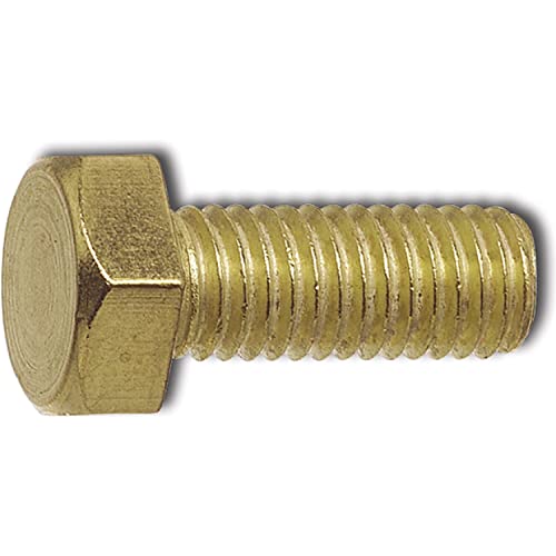 DIN 933/ISO 4017 Sechskantschraube VG M6x20 Messing blank 100 Stk von Potsdamer Schrauben