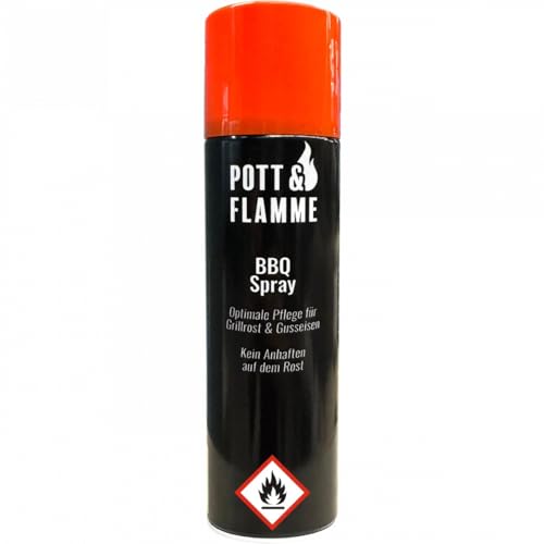 Pott & Flamme veganes BBQ Spray 200 ml pflegt & konserviert Grill-Roste Öl Spray Trennspray Gusseisen Dutch Oven Feuertopf von Pott & Flamme