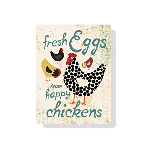 pottelove Fresh Eggs von Happy Hühner 22,9?x 30,5?cm (Seashell Farbe) von PotteLove