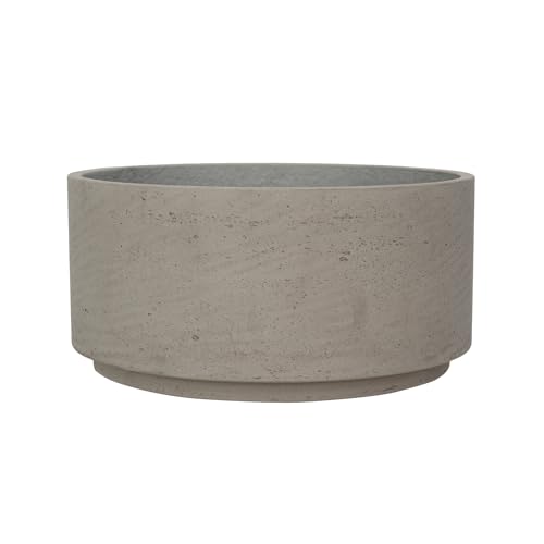 Pottery Pots Blumentopf Pflanzschale Beige-Grau D 29 cm H 13,5 cm von Pottery Pots