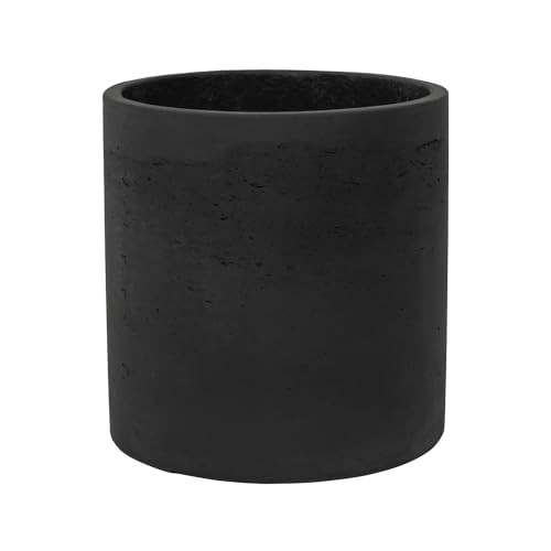 Pottery Pots Flower Pot Grey/Black Diameter 25 cm Height 25 cm von Pottery Pots