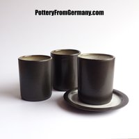 1970Er Wgp Tasse Ceramano Design "Montana' Westdeutsche Keramik Geschirr Grau Braun Steingrau, Mid Century Sammlergeschenk von PotteryFromGermany