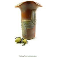 Seltene Walter Gerhards Keramik Gk Vase 600/20 Vintage Midcentury Westdeutsche Keramik, Außergewöhnliche Sammlerkeramik, Lachsfarbene Glasur von PotteryFromGermany