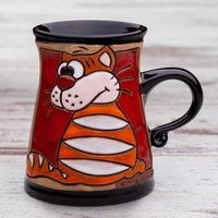 Becher Keramik Handgemacht, Katzenbecher, Einzigartiger Keramikbecher, Kaffeebecher Keramik, Tierkaffeebecher, Handgemachter Becher, Handgemachte von PotteryPapas