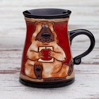 Einzigartige Kaffeetasse, Keramik-Kaffee - Und Teetasse, Perfektes Geschenkartikel, Tiere-Tasse, Handgemachte Tasse, Große Bären-Tasse, Lustige von PotteryPapas