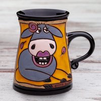 Handgemachte Keramik Tasse Mit Esel, Becher, Tassen, Lustige Kinder Kaffeebecher, Tier Esel Kinderbecher von PotteryPapas