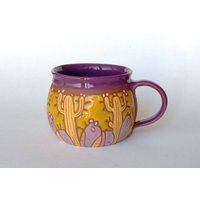 Kaktus Becher, Handgemachter Becher Mit Kaktus, Arizona Tasse, Keramikbecher Handgemacht, Keramik, Einzigartige Kaffeebecher, Geschenk, Texas von PotteryPapas