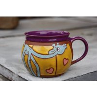 Keramik Becher, Handgemachte Tassen, Große Kaffeetasse, Tier Lustige Kinder Tassen, Teetasse, Becher Handgemacht von PotteryPapas