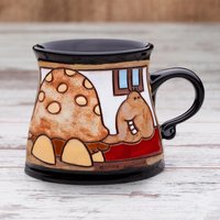 Keramik-Becher, Keramik Handgefertigt, Tasse Kinder Weihnachten, Becher Tier Becher, Tassen Keramik, Handgemachte Kaffeetassen, Schildkröte Lustige von PotteryPapas