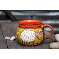 Keramik Becher, Ooak Tasse, Teetasse, Kaffeetasse, Tassen Handgemacht, Handgemachte Tiere Töpferbecher, Becher von PotteryPapas