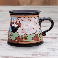 Keramik Becher, Schaf Kinder Tasse, Tiere Weihnachtstasse Kinder, Kaffeebecher Töpferei, Tassen von PotteryPapas