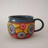 Keramik Kaffeetasse, Keramiktasse, Handgemachte Keramik, Teetasse, Lustige Dekorative Tasse, Kaffeetasse Teetasse von PotteryPapas