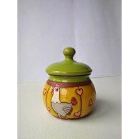 Keramik Zuckerdose, Zuckerdose Mit Deckel, Servierschale, Deckeldose, Gastgeschenk von PotteryPapas
