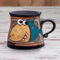 Keramikbecher, Fischbecher, Keramik Handgemachter Becher, Keramikbecher Handgemacht, Einzigartige Kaffeebecher, Kinderbecher, Lustiger Fischbecher von PotteryPapas