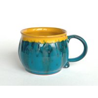 Keramiktasse, Keramikkaffeetasse, Handgemachte Tassen, Teetasse, Steinzeugbecher, Blaue Tasse, Kaffeeliebhabertasse, Kaffeetasse, Große Tasse von PotteryPapas