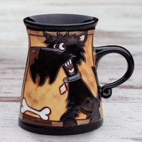 Keramiktasse, Lustige Hundetasse, Handgemachte Tasse Mit Hund, Keramiktasse Handgefertigt, Tieretasse, Einzigartige Kaffeetasse, Kindertassen von PotteryPapas